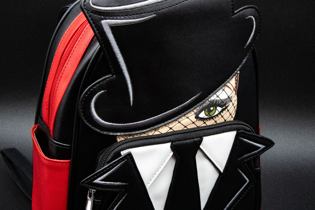 Zoomed in Shot of Bold Backpack Inspired by Shania Twain’s 1990’s Song Man I Feel Like A Woman