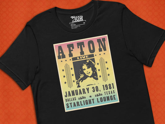 T-Shirt of Dallas TV Series Afton Cooper Live Poster