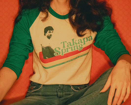 Woman Wearing Raglan Shirt of Dallas TV Series Bobby Ewing in Shower with Takapa Spring Soap