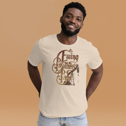 Man Wearing T-Shirt of Dallas TV Series Ewing Brothers Band