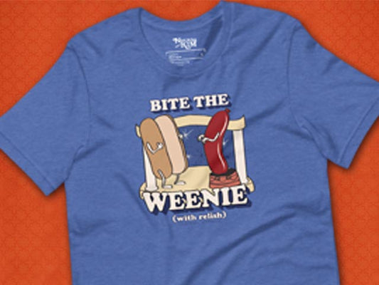 Graphic T-Shirt of Grease Movie Quote and Hot Dog Cartoon