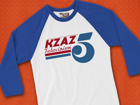 Graphic Raglan Shirt of Grease Movie KZAZ TV Station Logo