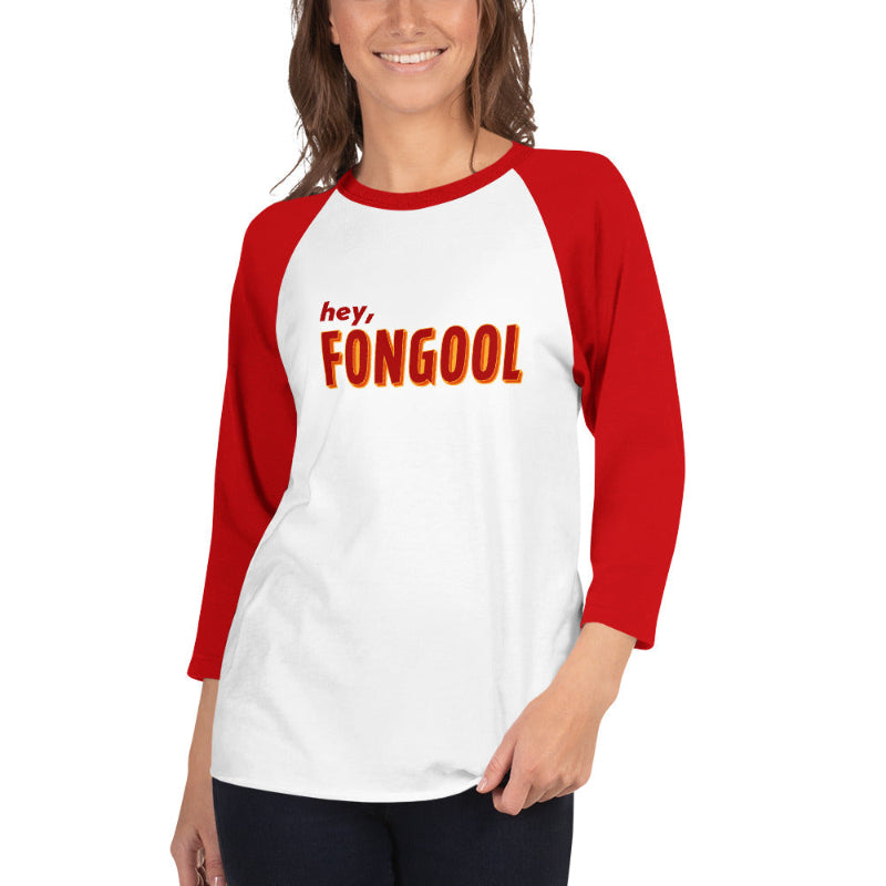 Woman Wearing Red and White Raglan Shirt with Bold Statement Inspired by Movie Grease Quote by Character Rizzo