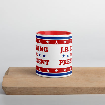 Front View of Election Mug with JR Ewing For President of Dallas TV Series