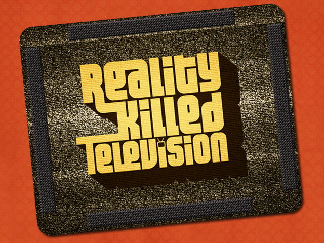 1970’s Style Retro TV Purse "Reality Killed Television" Slogan Interchangeable Screen