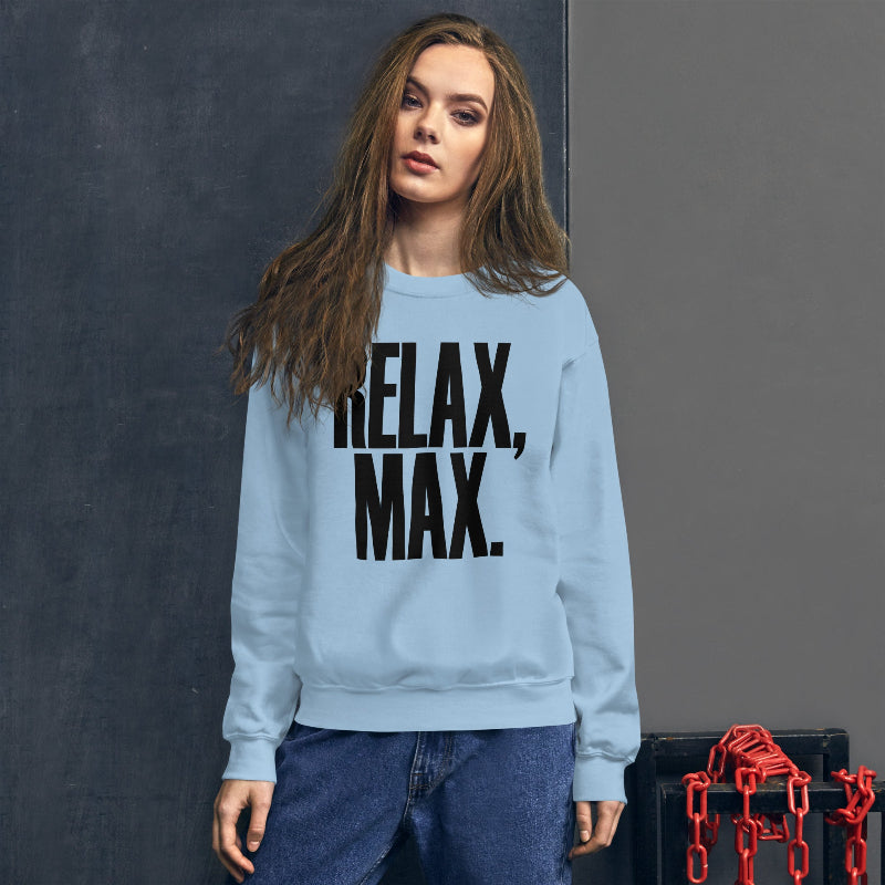 Woman Wearing Graphic Sweatshirt with Lyrics from Shania Twain’s Song Don’t Be Stupid