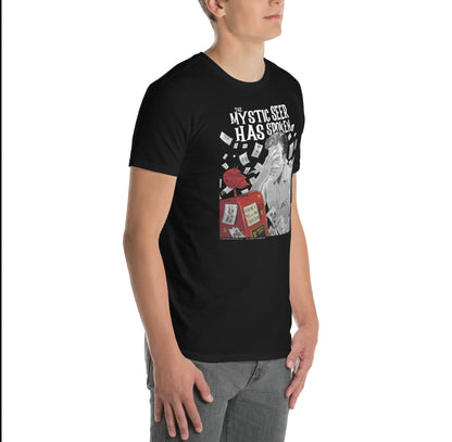 Man Wearing T-Shirt of Twilight Zone TV Series Mystic Seer