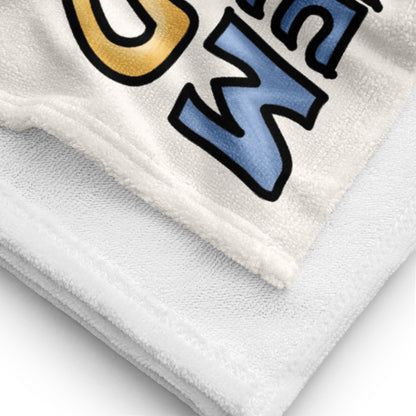 Closeup of Graphic Beach Towel Replica from Who’s The Boss TV Series