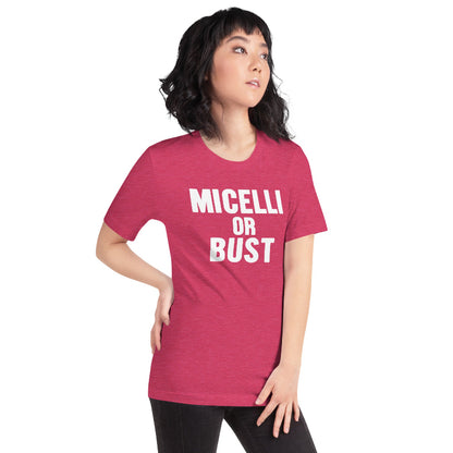 Woman Wearing Raspberry T-Shirt of Who’s The Boss TV Series Mona Campaigning for Tony Micelli