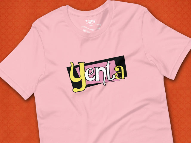 Graphic T-Shirt with Yiddish Word Yenta on it Inspired by TV Series The Nanny